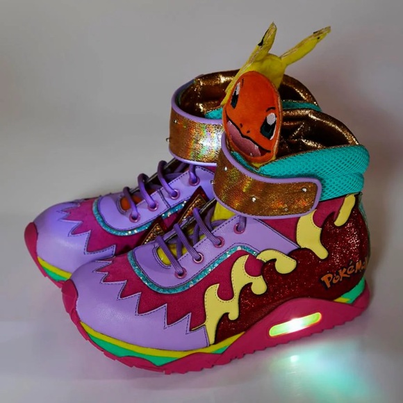 Irregular Choice Pokemon Flames and Bolts High Top Sneakers - Picture 9 of 9